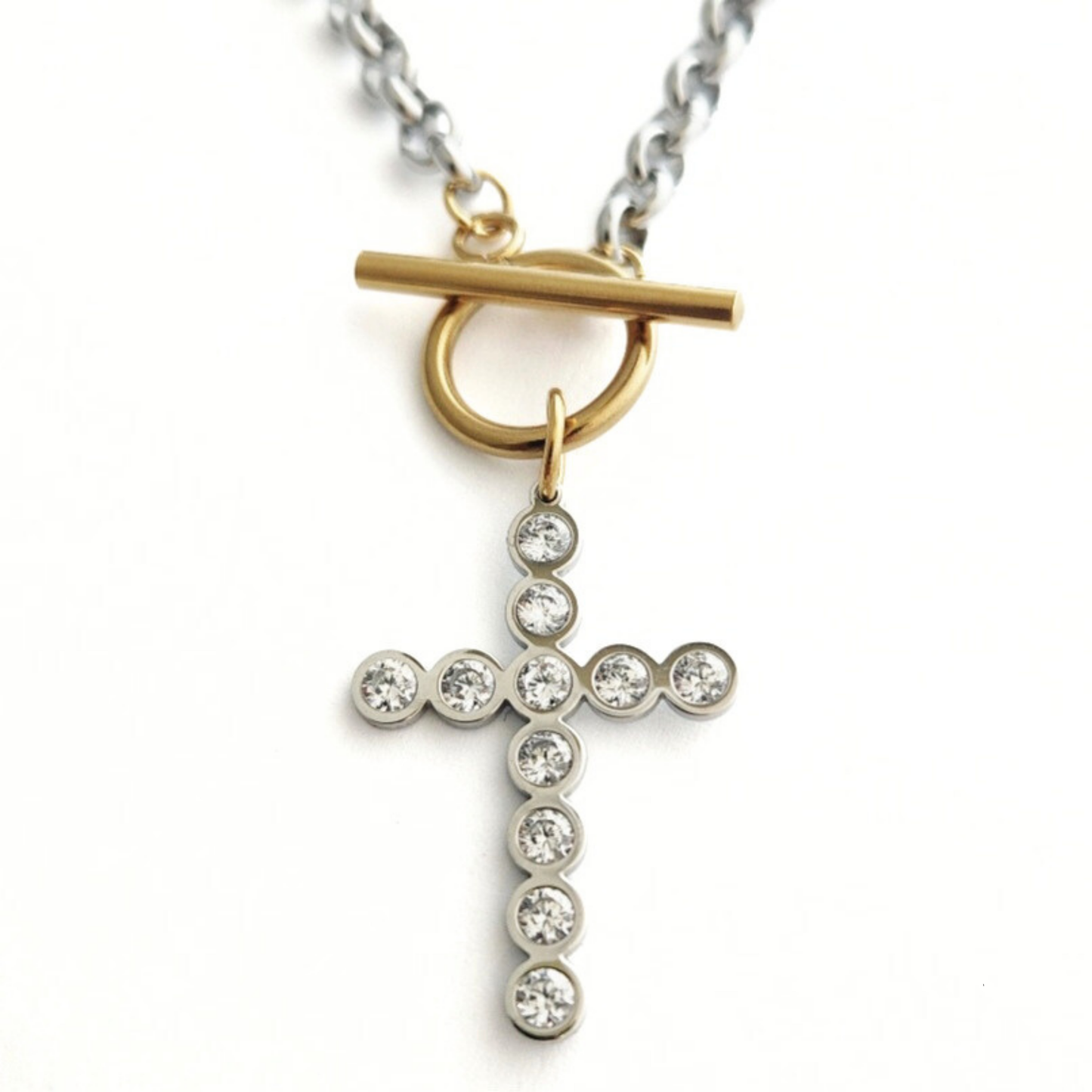 Cross Toggle Necklace