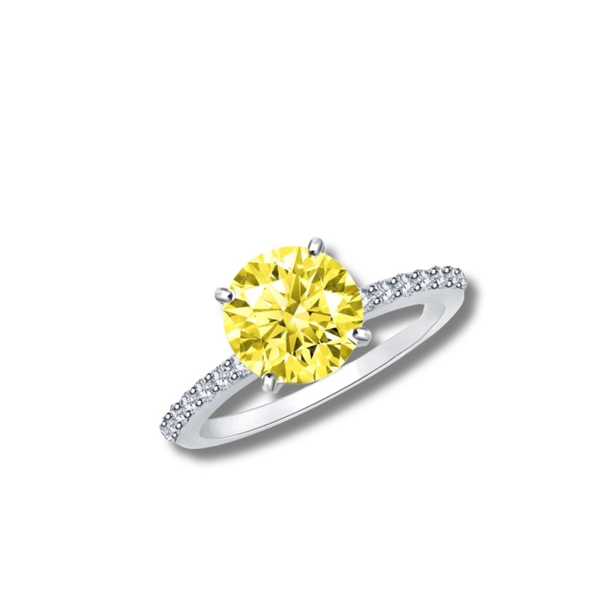 5 Carat Canary Moissanite Ring