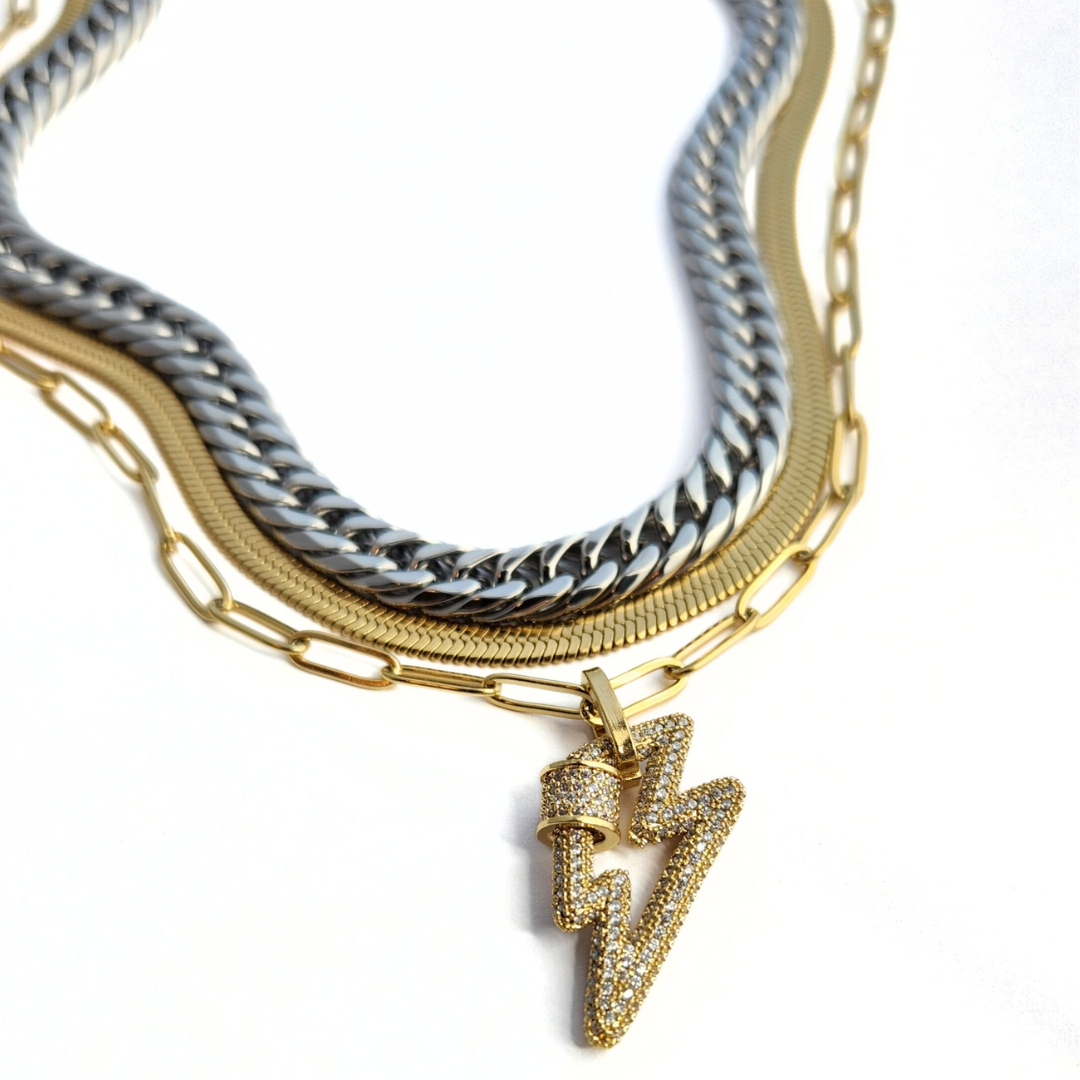 Lightning Layered Necklace Set