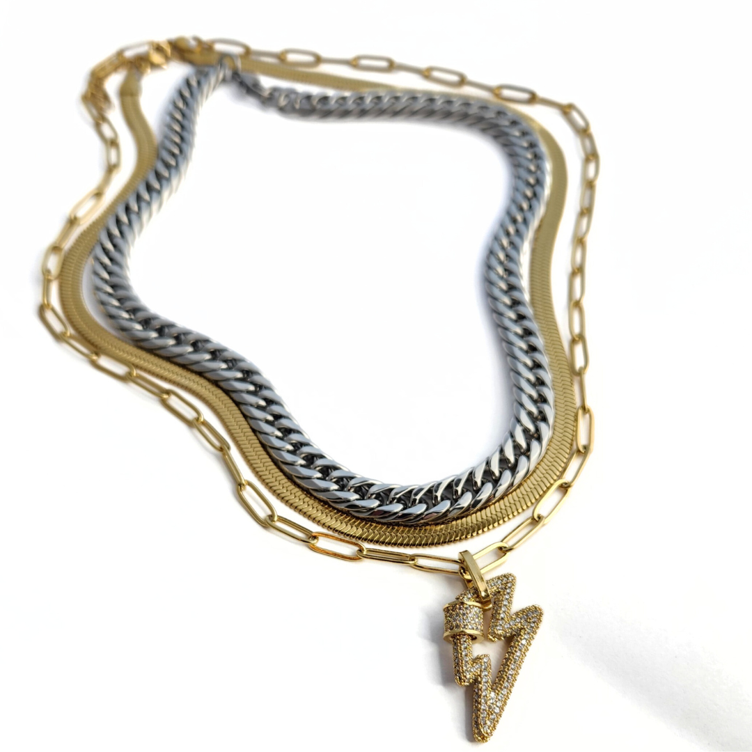 Lightning Layered Necklace Set