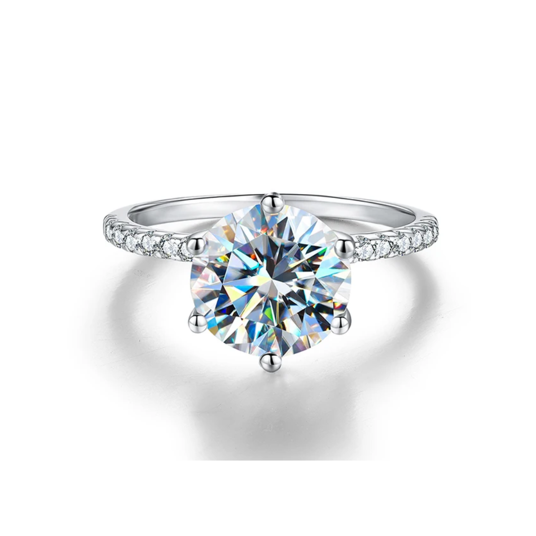 3 Carat Pave Moissanite Ring