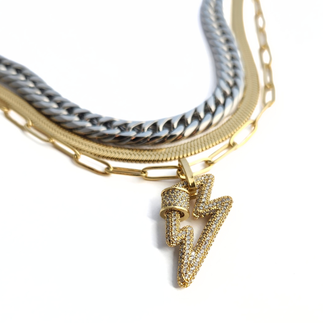 Lightning Layered Necklace Set