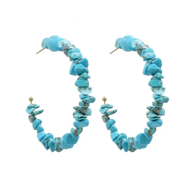 Turquoise Hoops