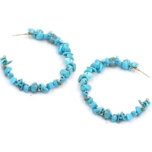 Turquoise Hoops
