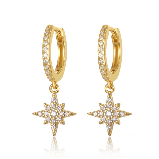 Star Huggie Earrings