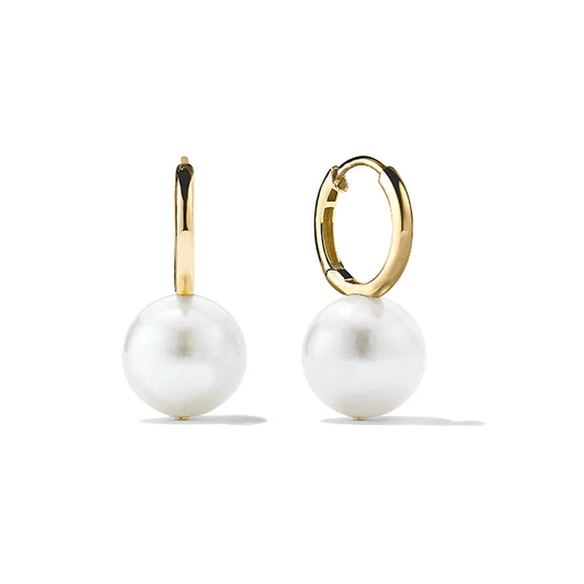 Pearl Huggie Earrings