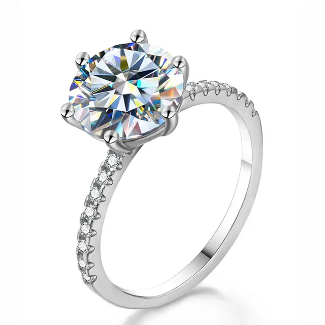 5 Carat Moissanite Pave Ring