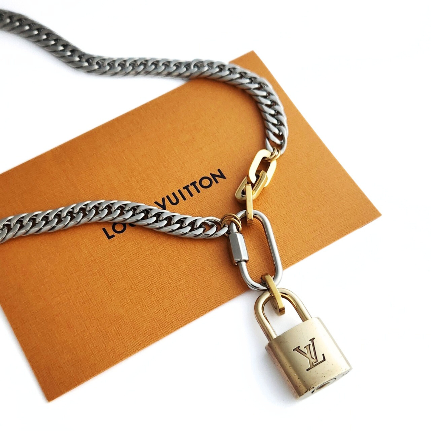 Repurposed L.V Lock & Key Necklace
