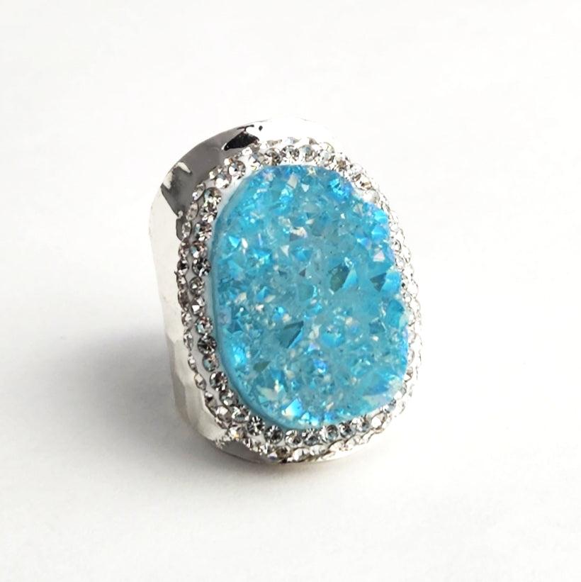 Blueberry Druzy Ring