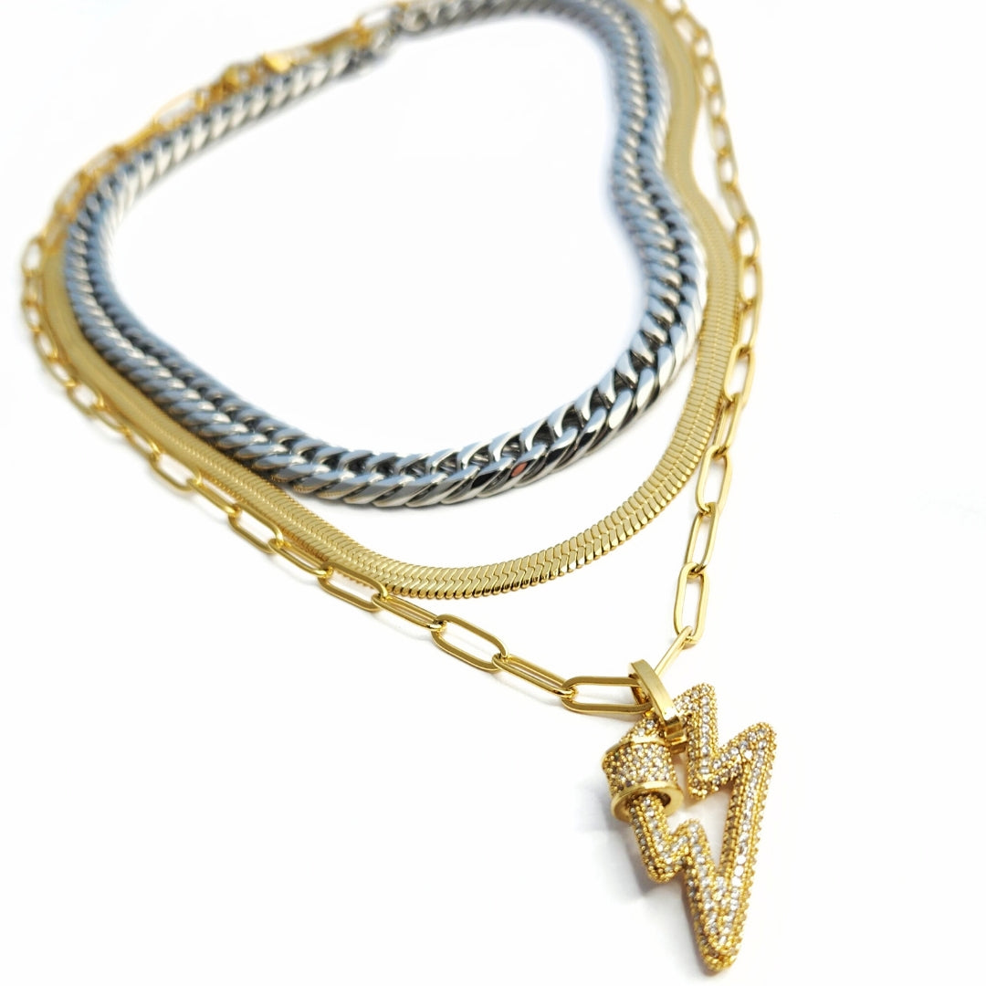 Lightning Layered Necklace Set