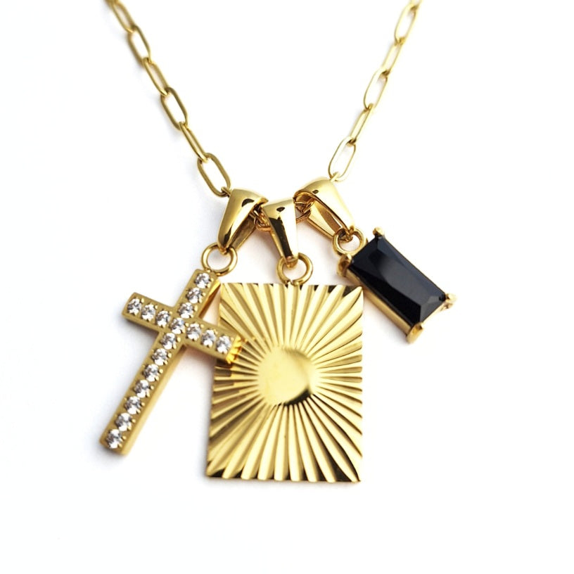 Charmed Cross Necklace