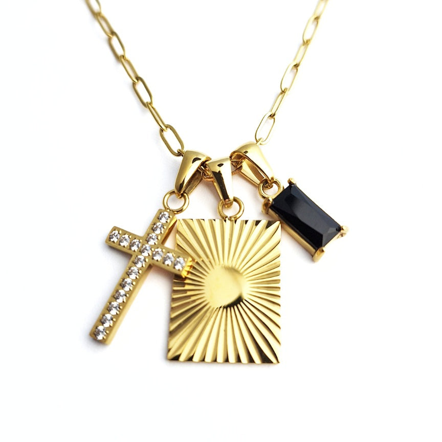 Charmed Cross Necklace
