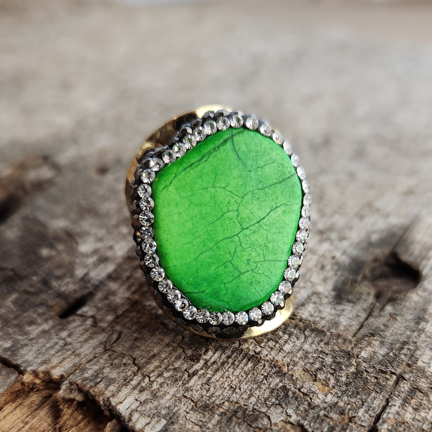 Green Howlite Ring