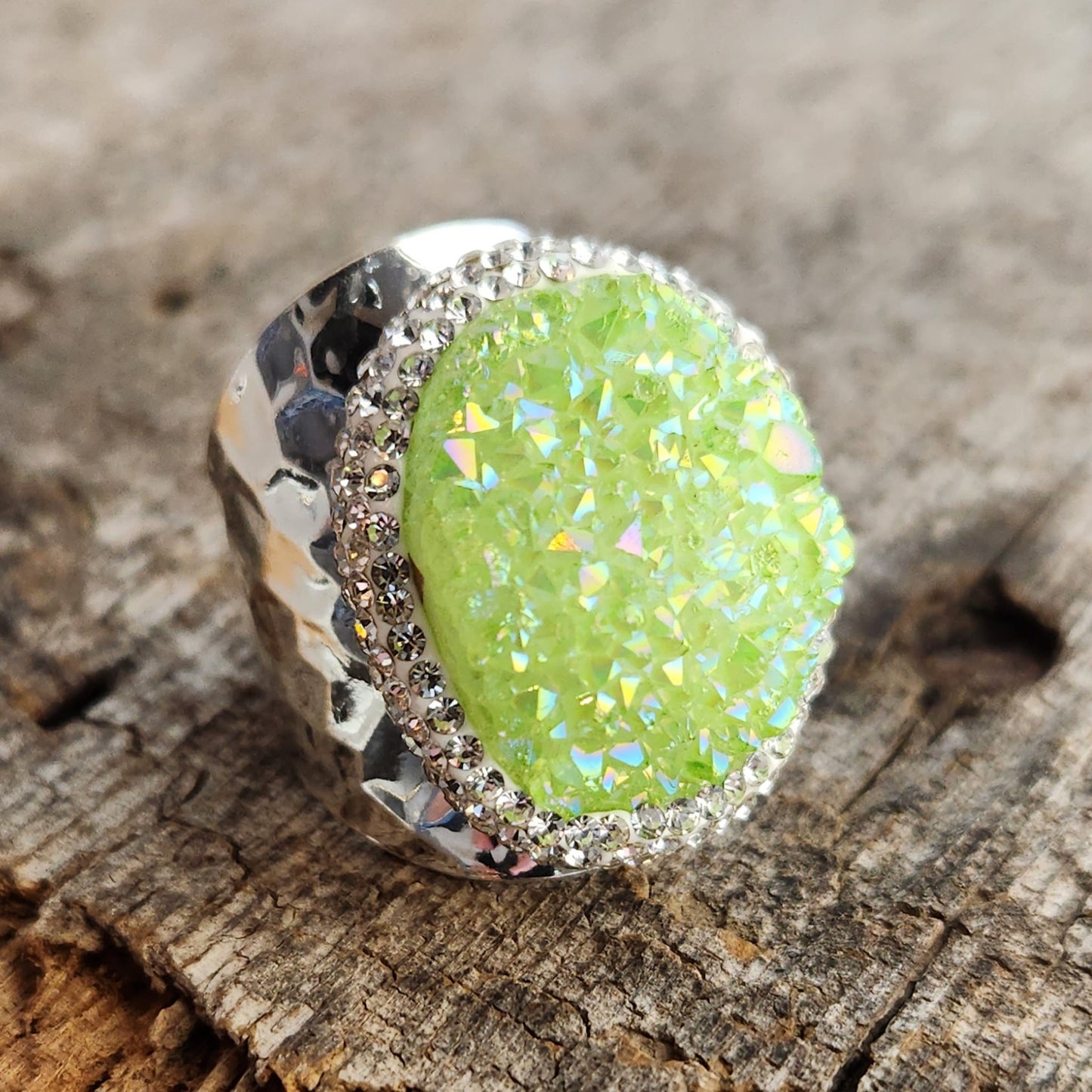 Pink Lemonade Druzy Ring