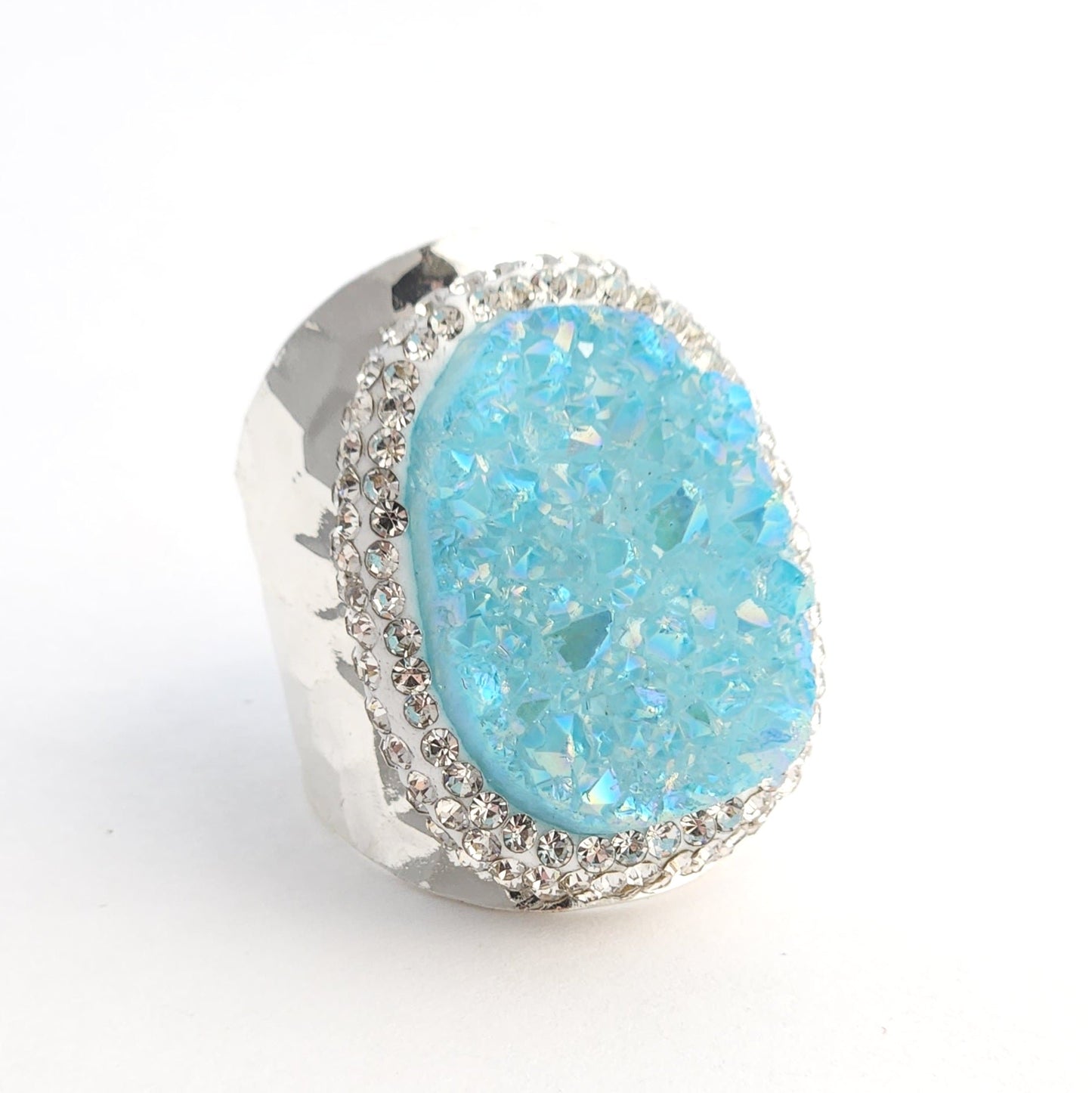 Pink Lemonade Druzy Ring