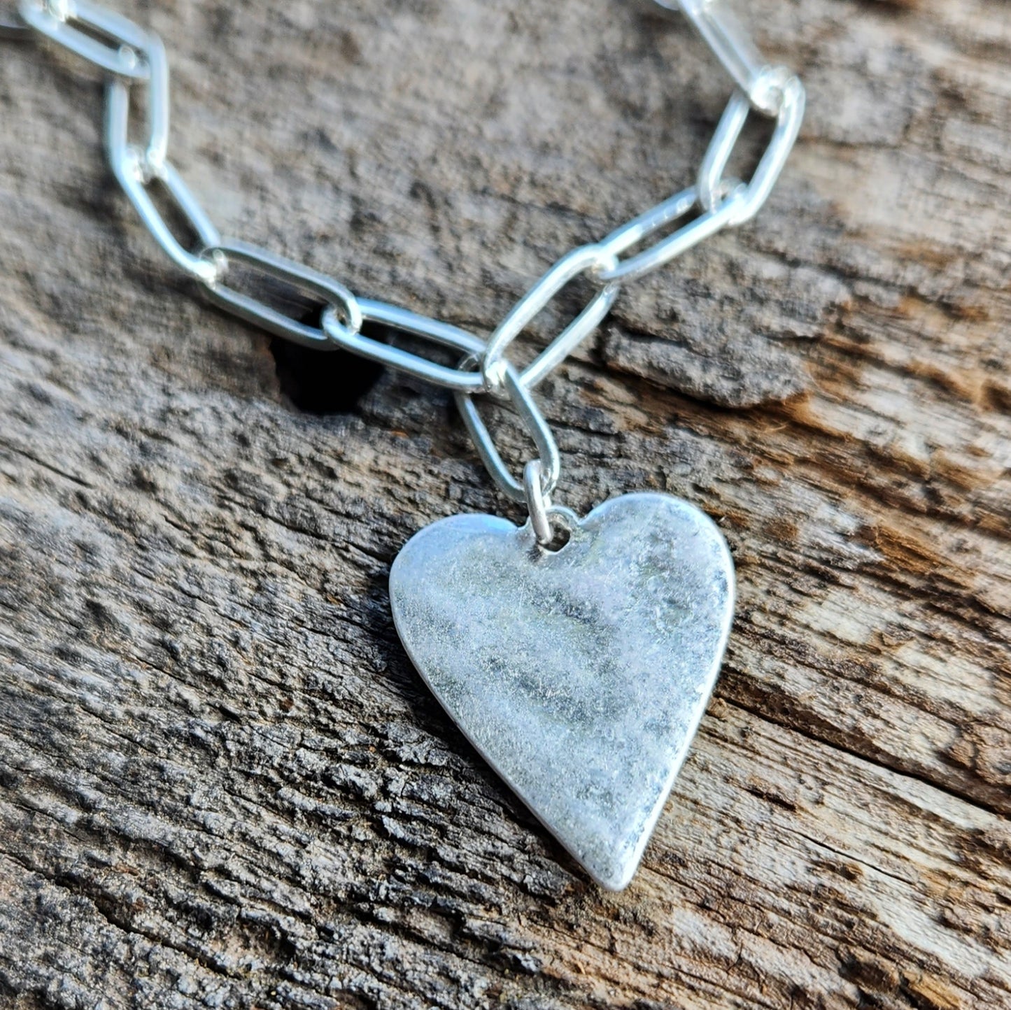Hammered Heart Necklace