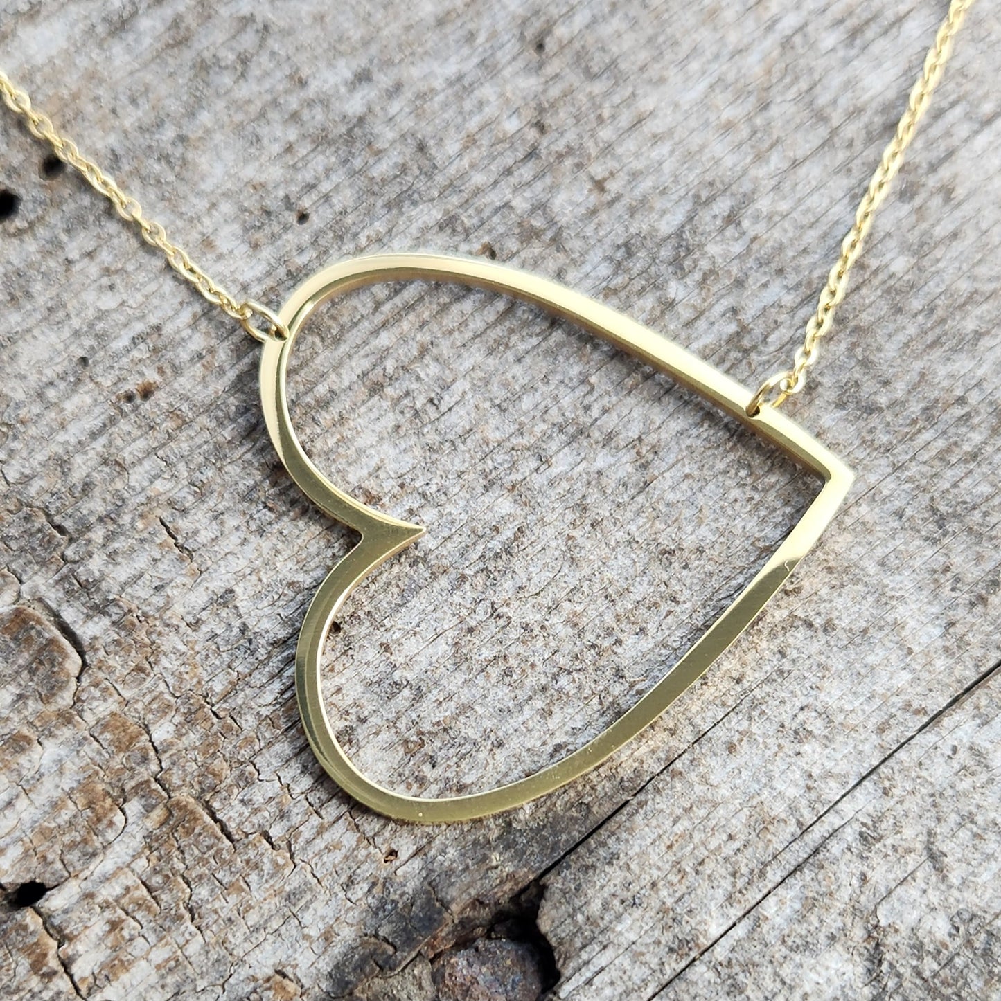 Sideways Heart Necklace