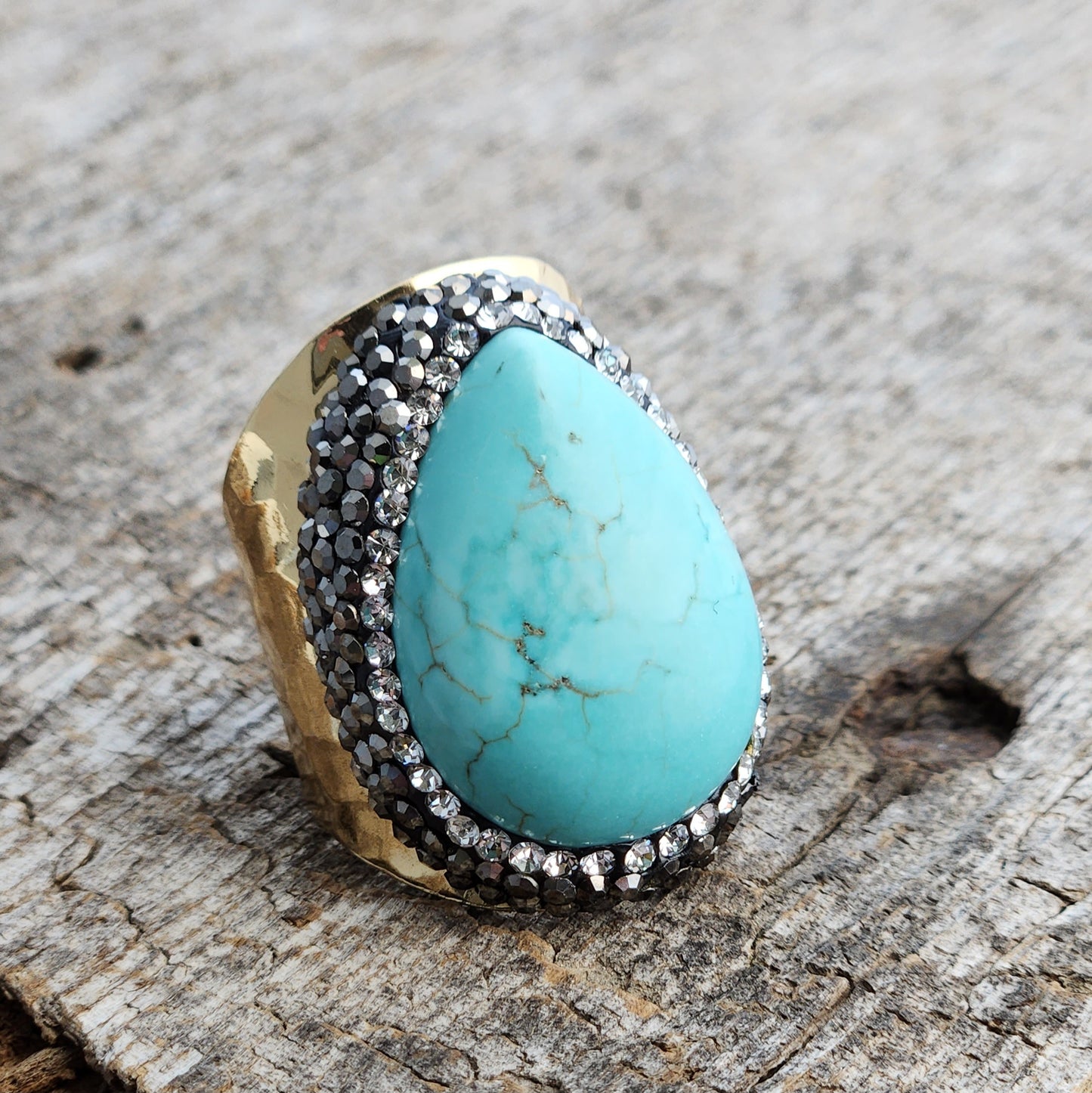 Turquoise Drop Ring