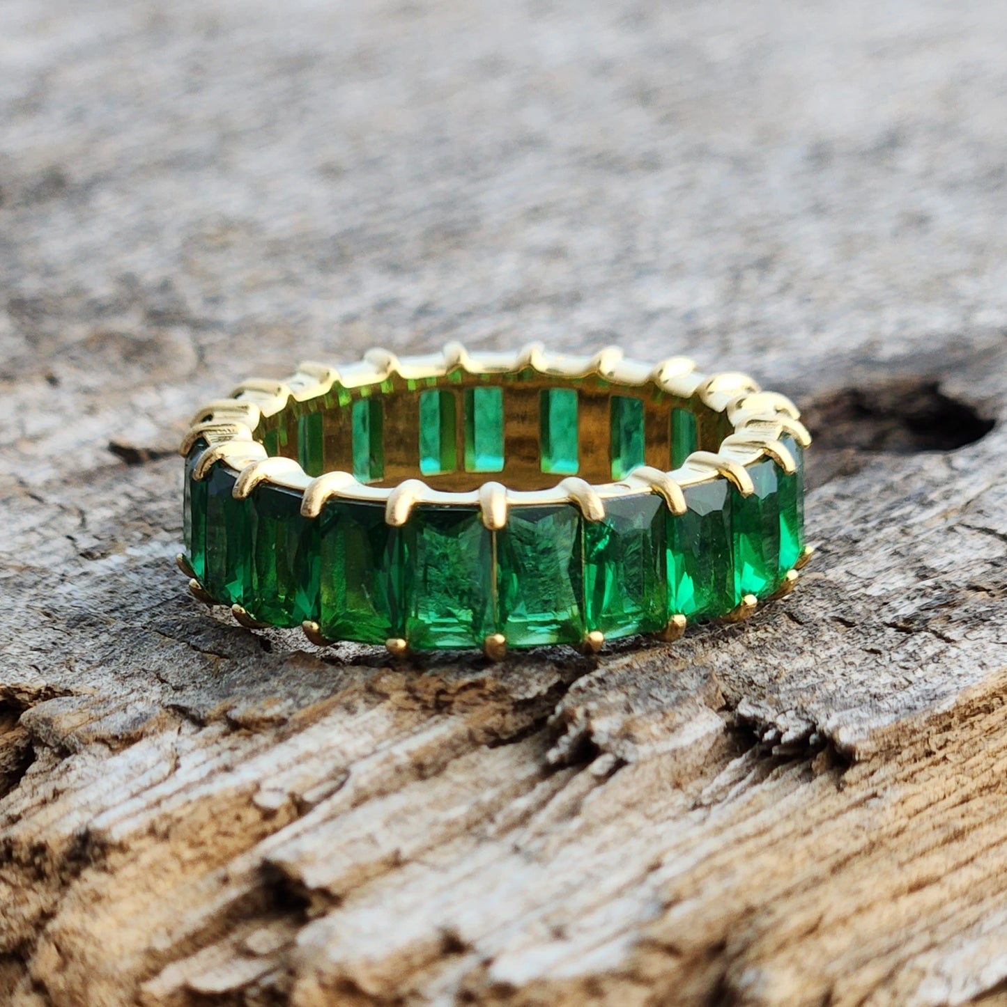 Emerald Baguette Ring