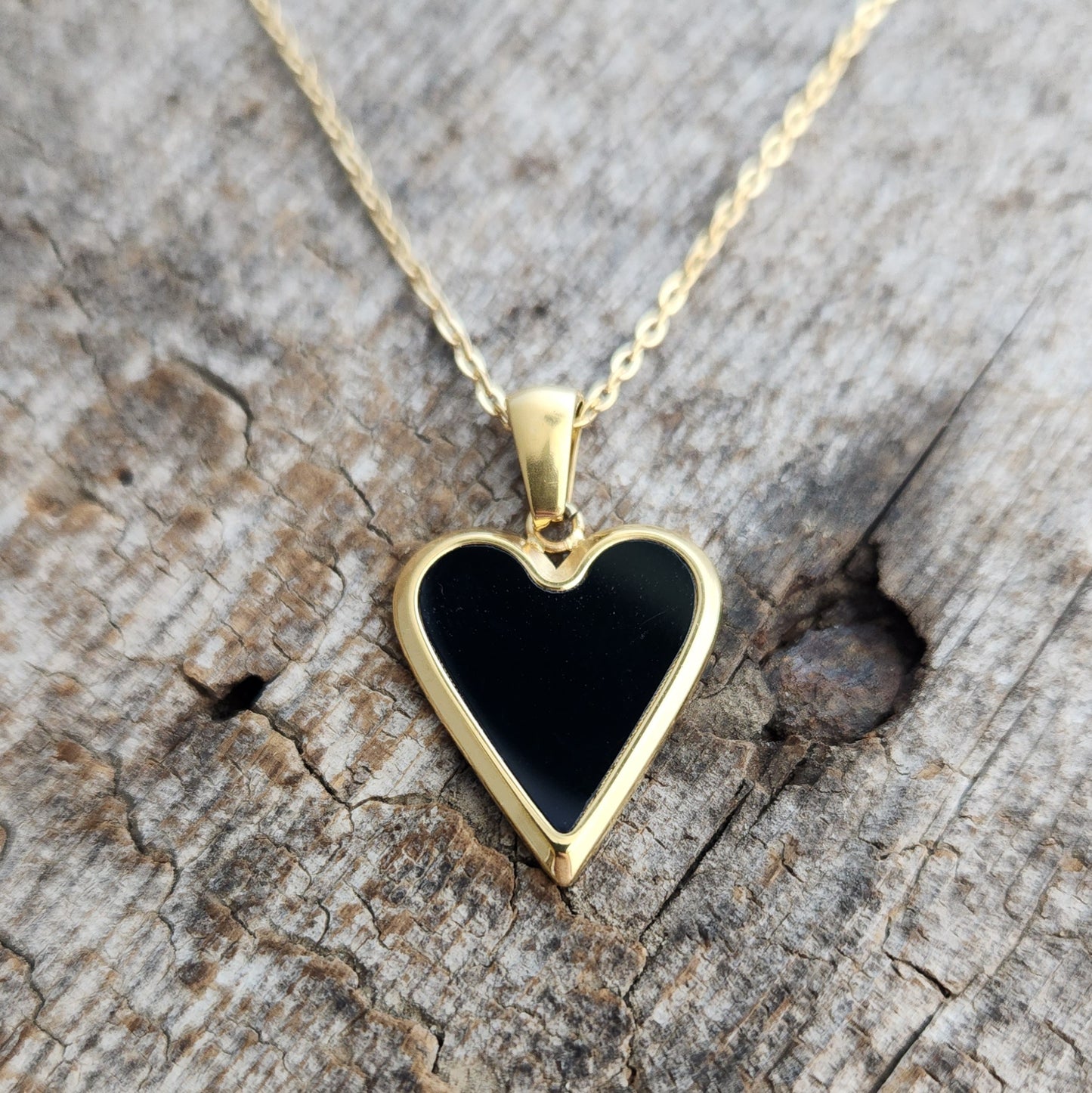 Black Heart Necklace