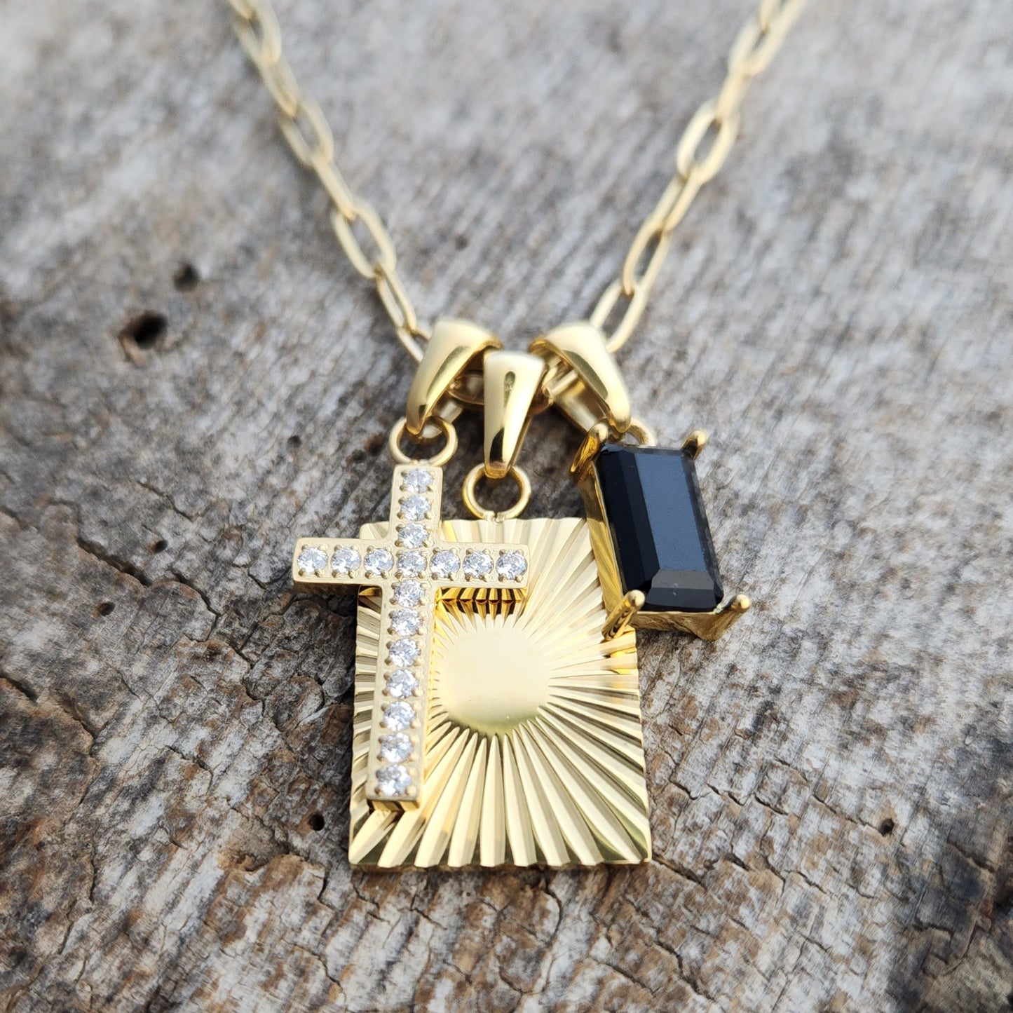 Charmed Cross Necklace