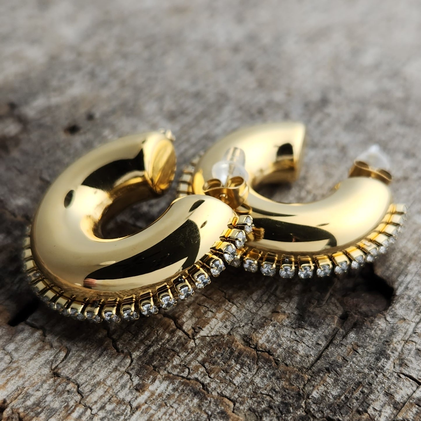 Studded Chunky Hoops