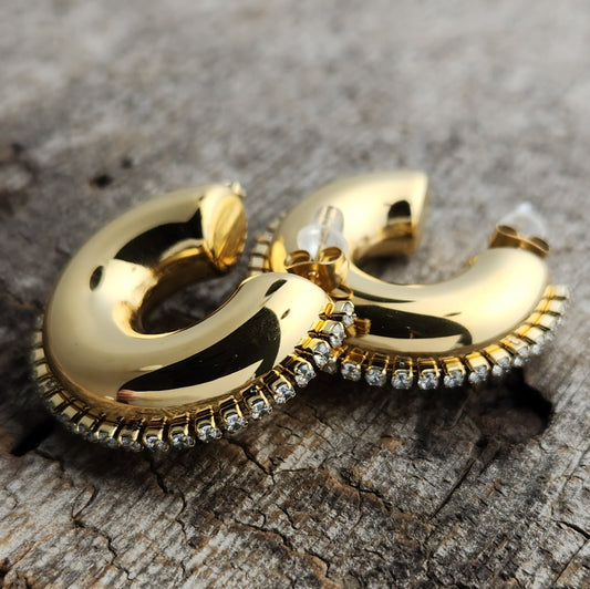 Studded Chunky Hoops