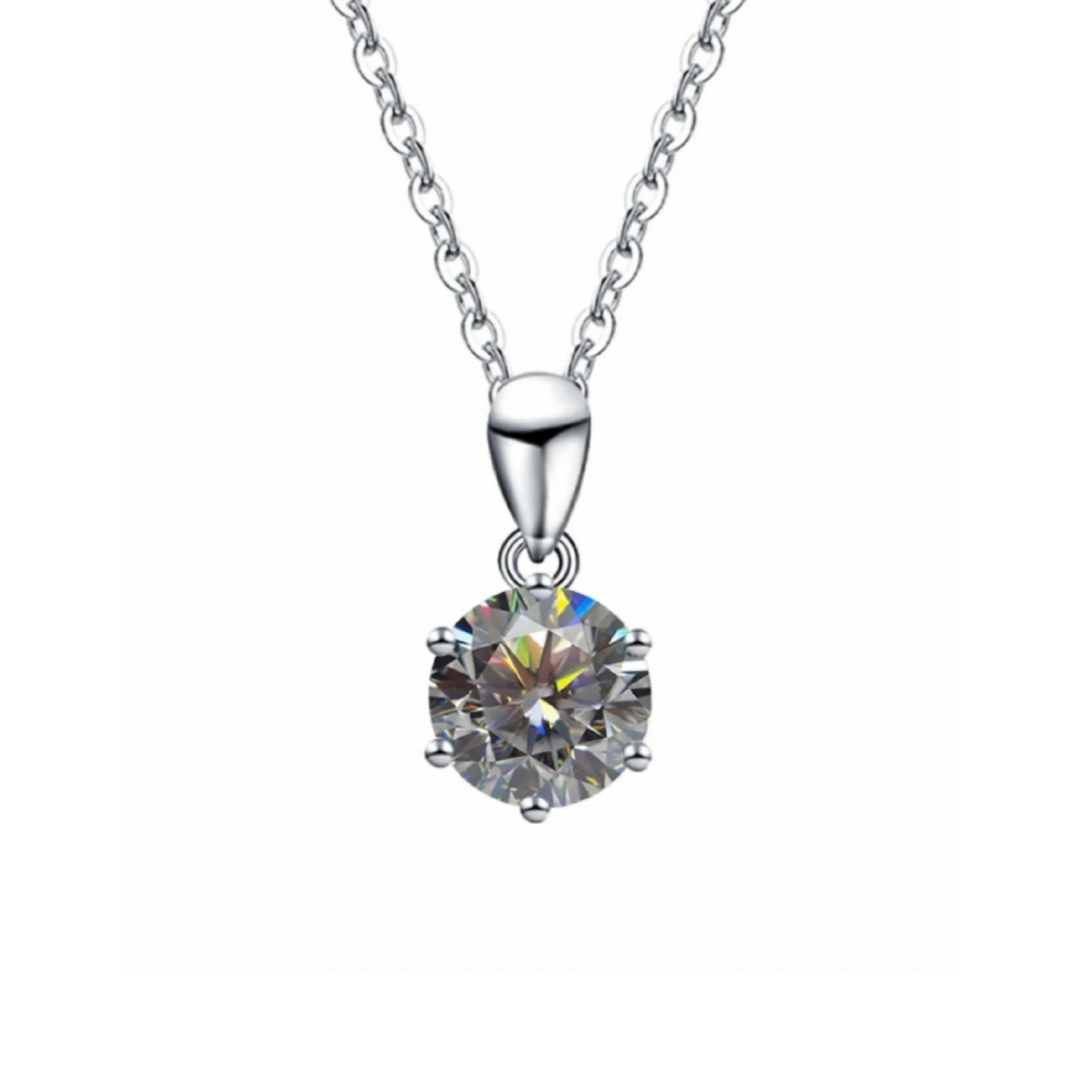 Gray Moissanite Necklace