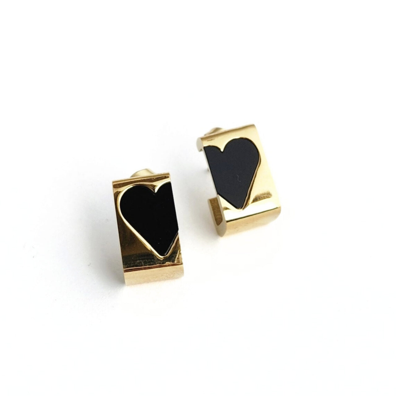 Enamel Heart Studs