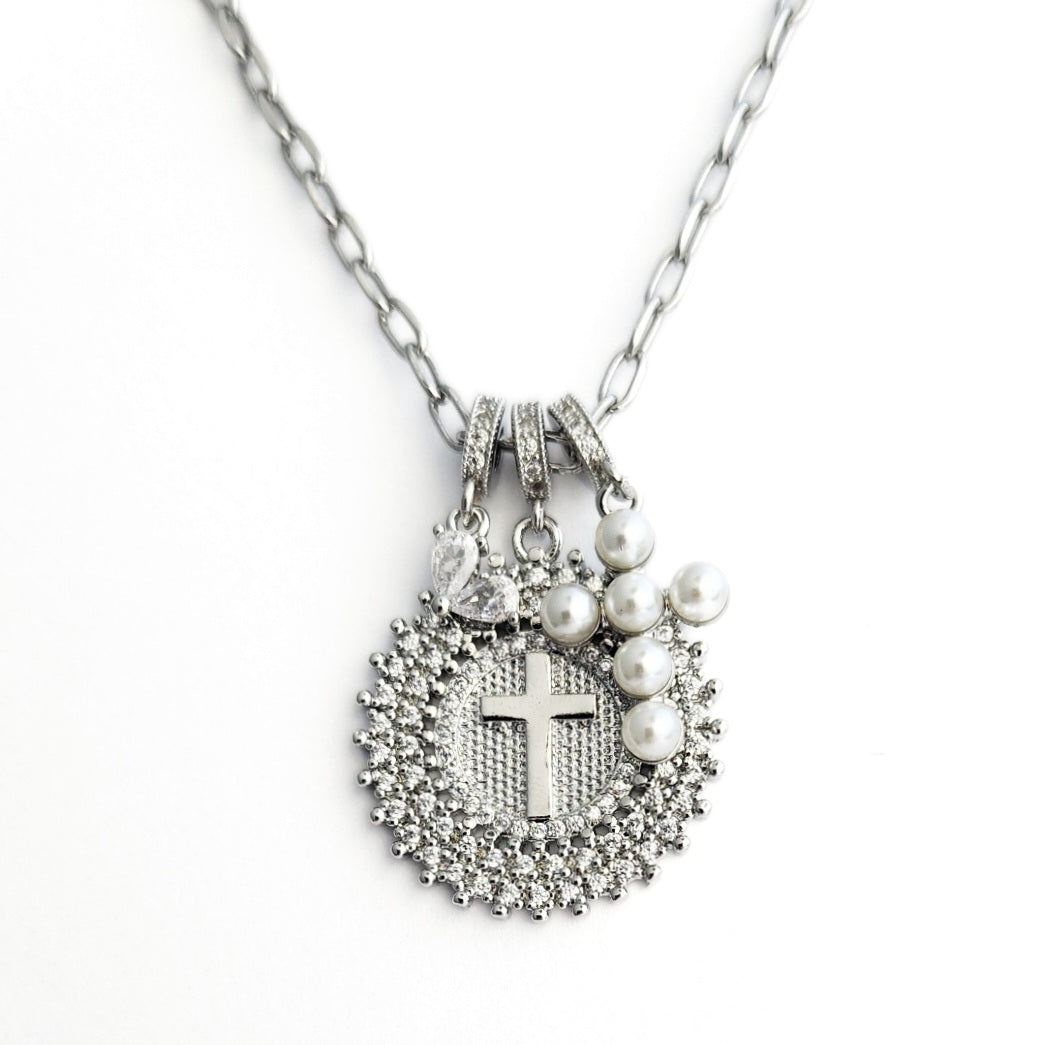 Cross Love Charm Necklace