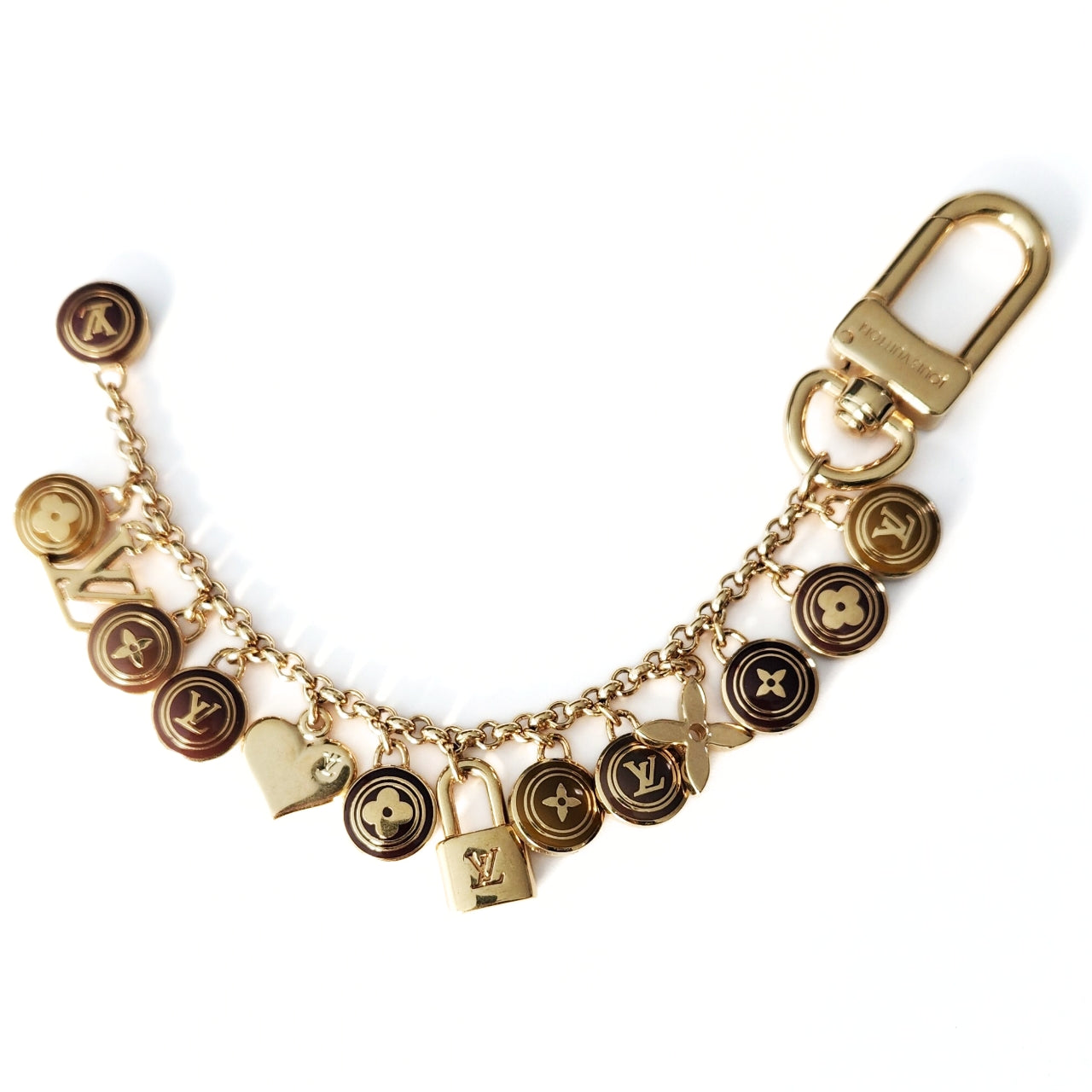 Repurposed L V Charm Necklace