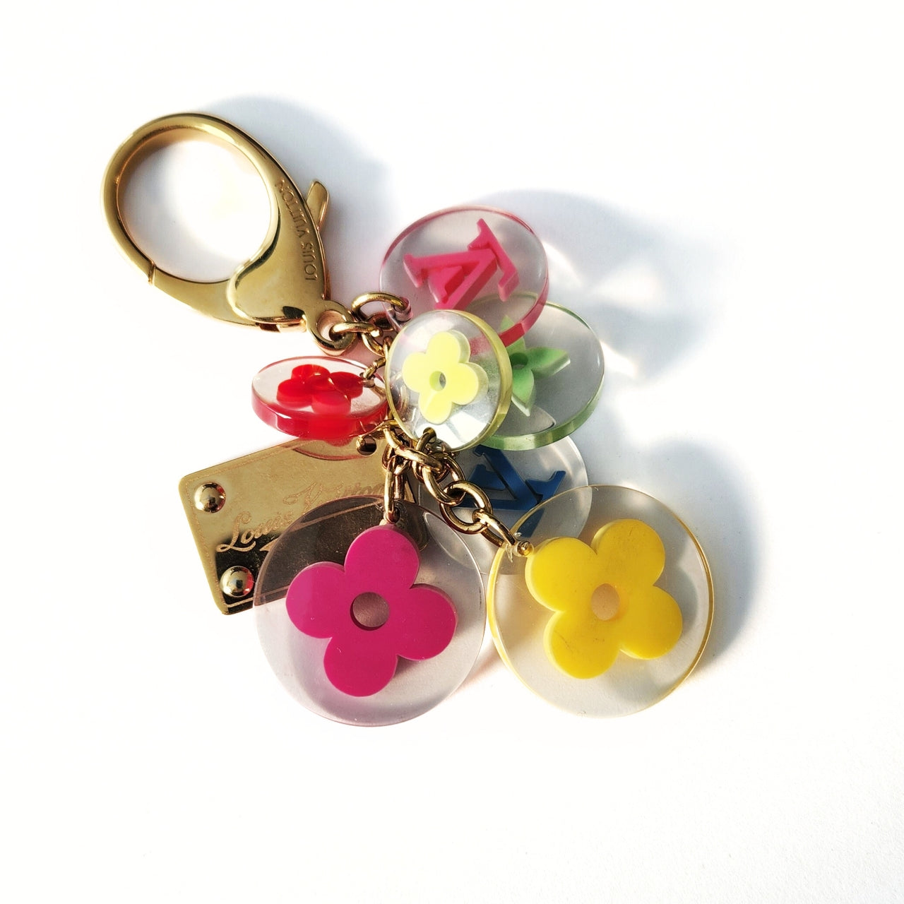 Repurposed Lv Necklace - Red Flower