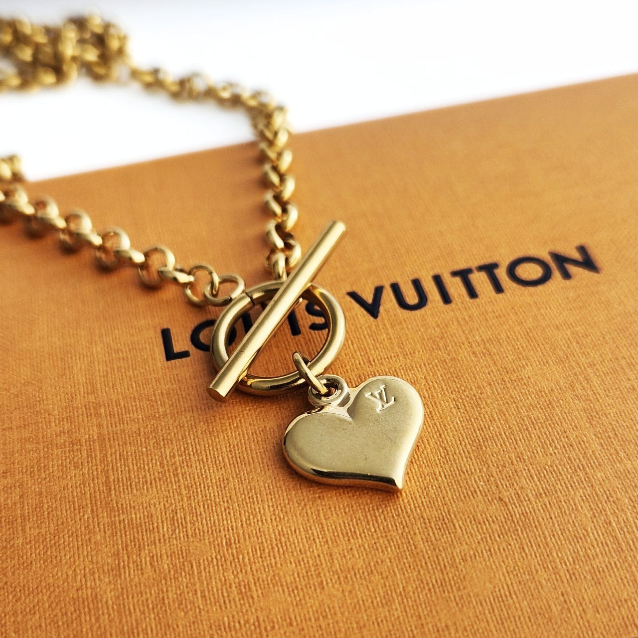 Repurposed L V Charm Necklace