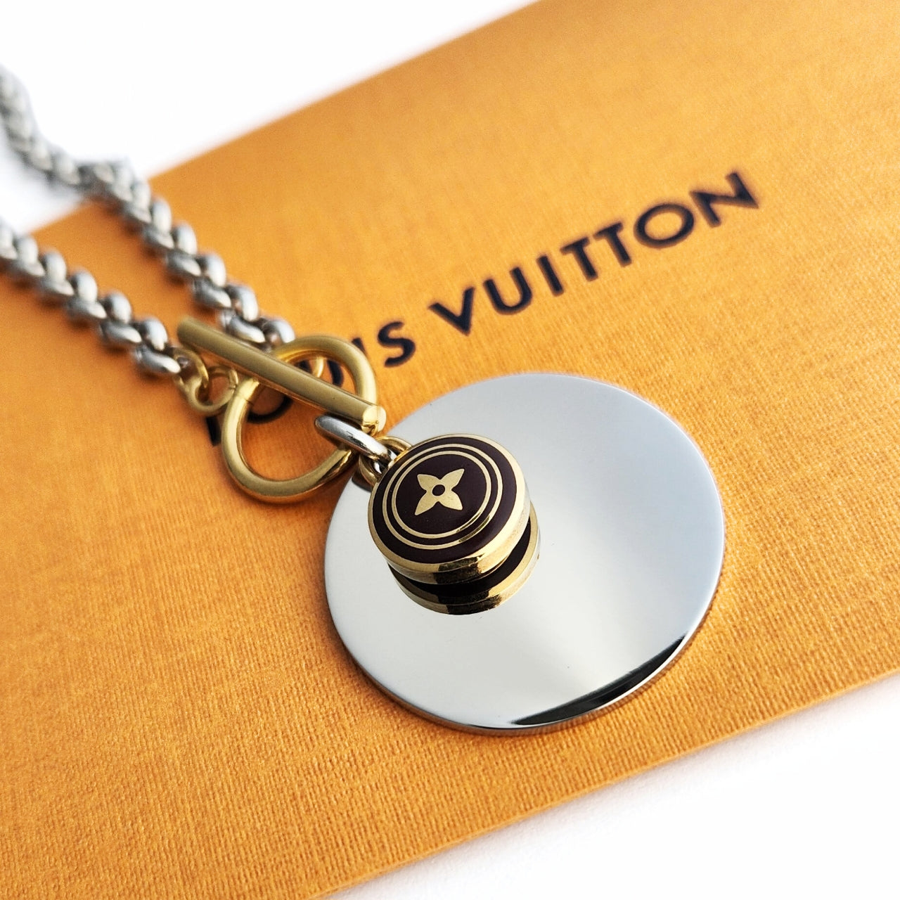 Repurposed L V Charm Necklace