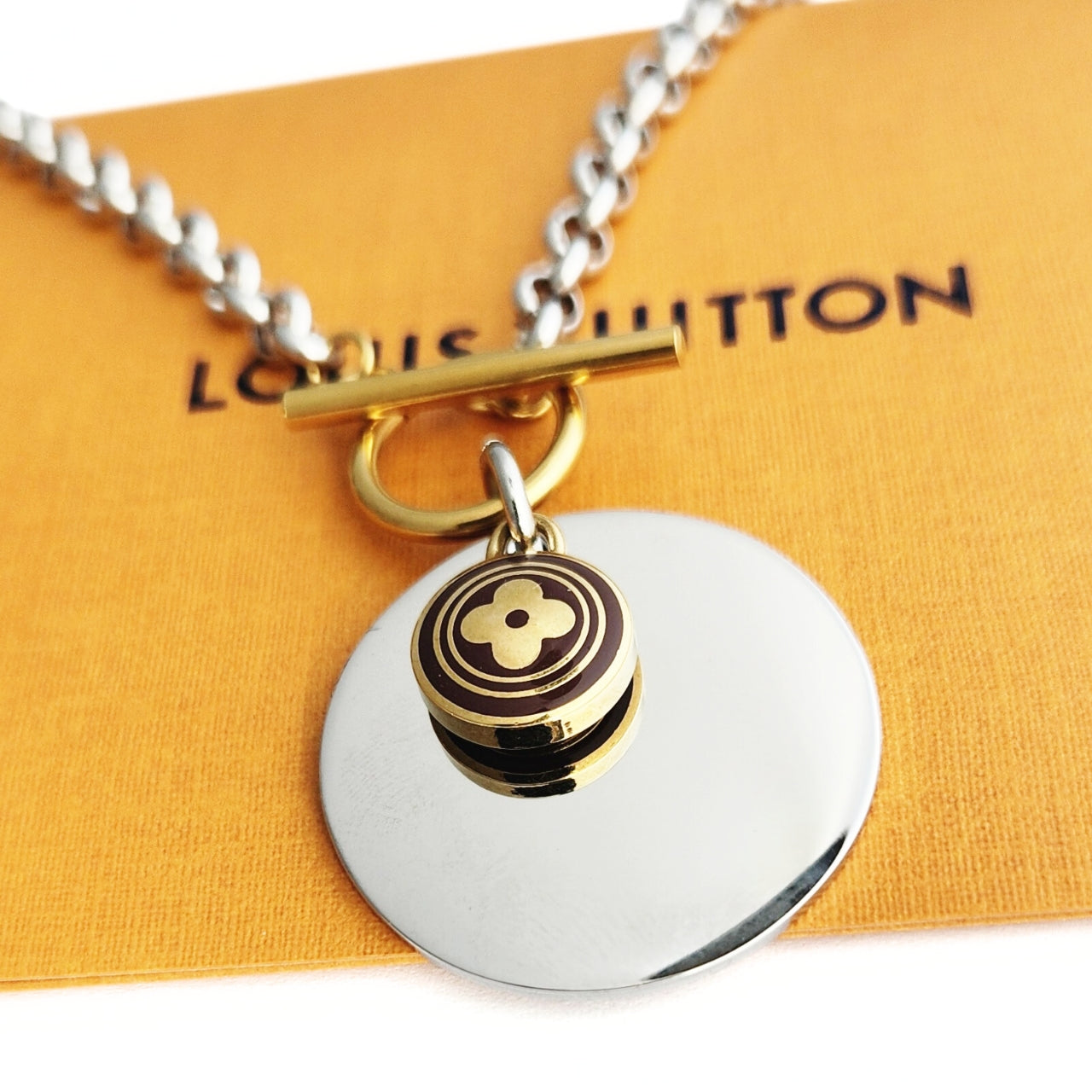 Repurposed L V Charm Necklace