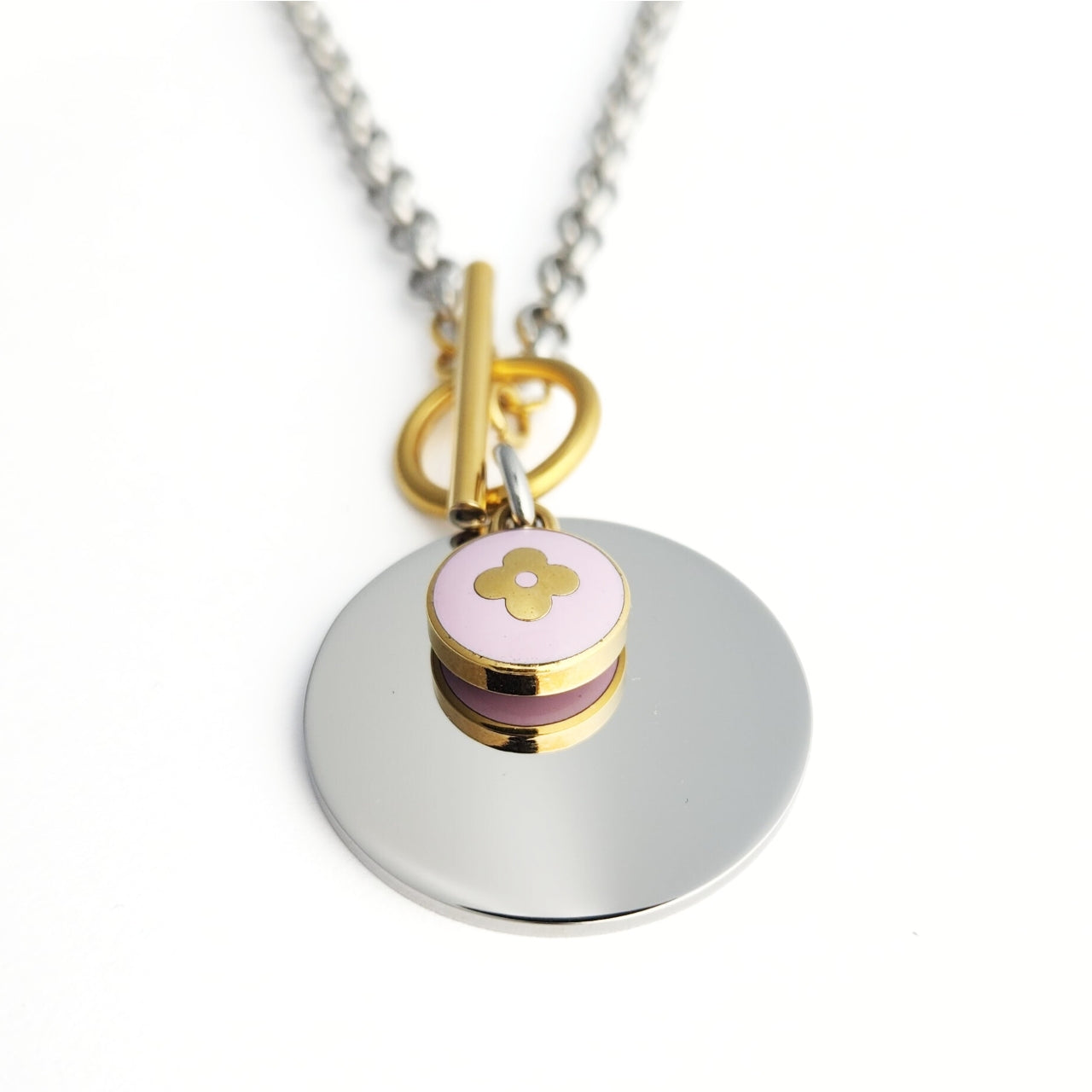 Repurposed L V Charm Necklace