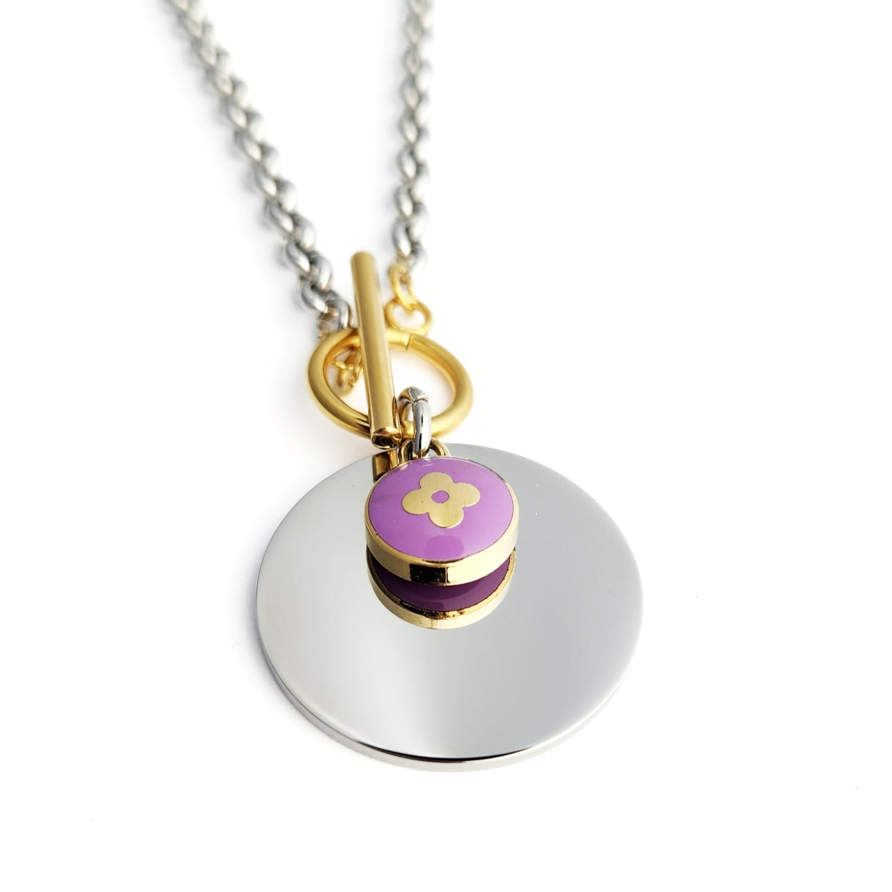 Repurposed L V Charm Necklace