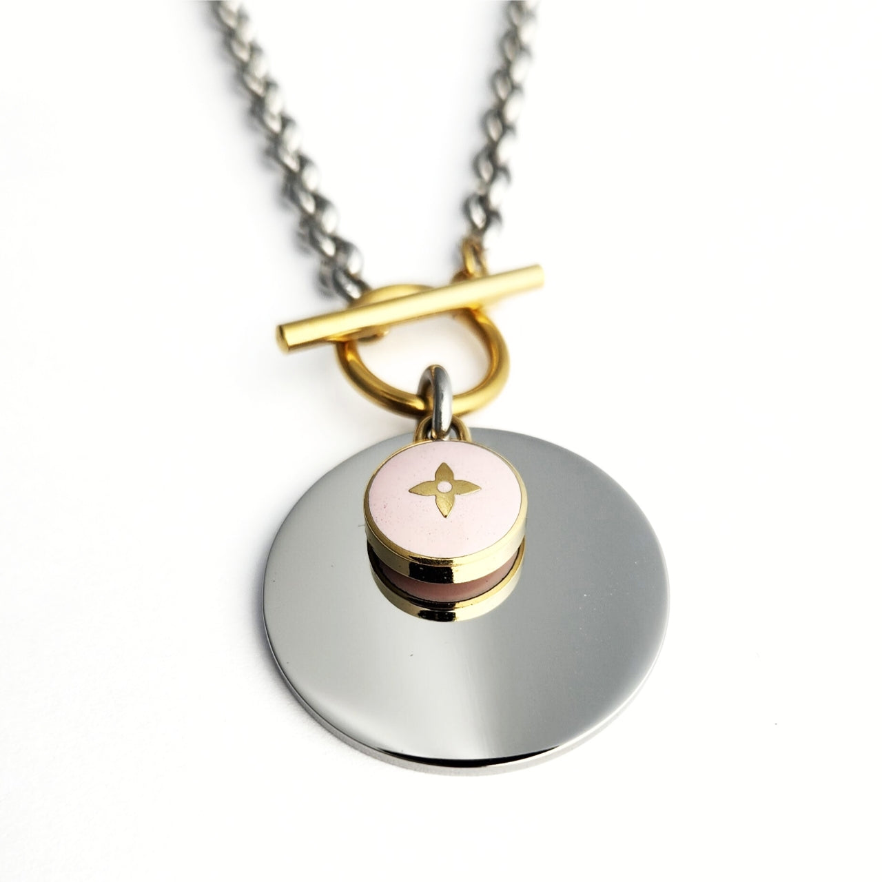 Repurposed L V Charm Necklace