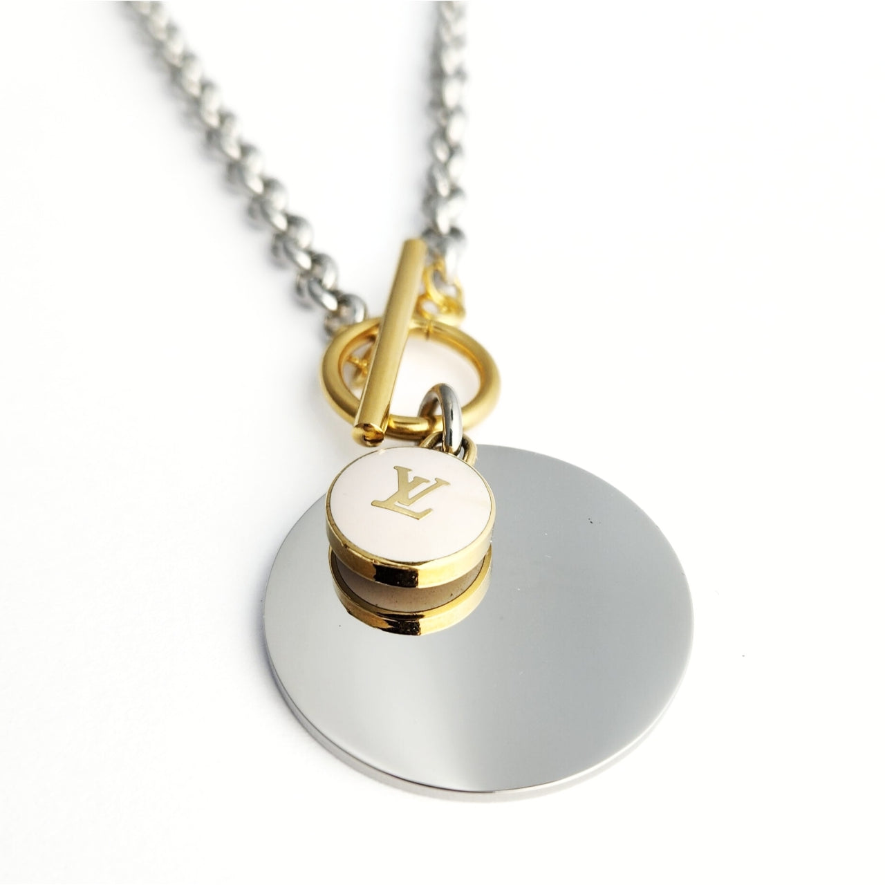 Repurposed L V Charm Necklace