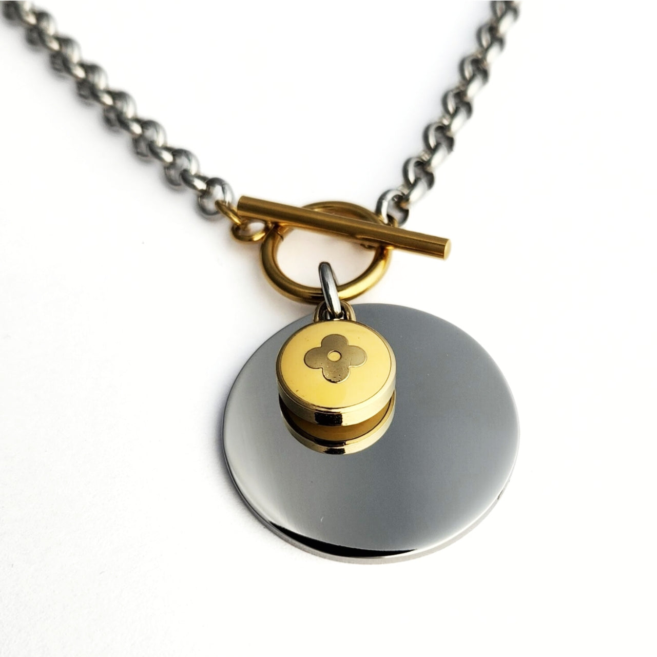 Repurposed L V Charm Necklace