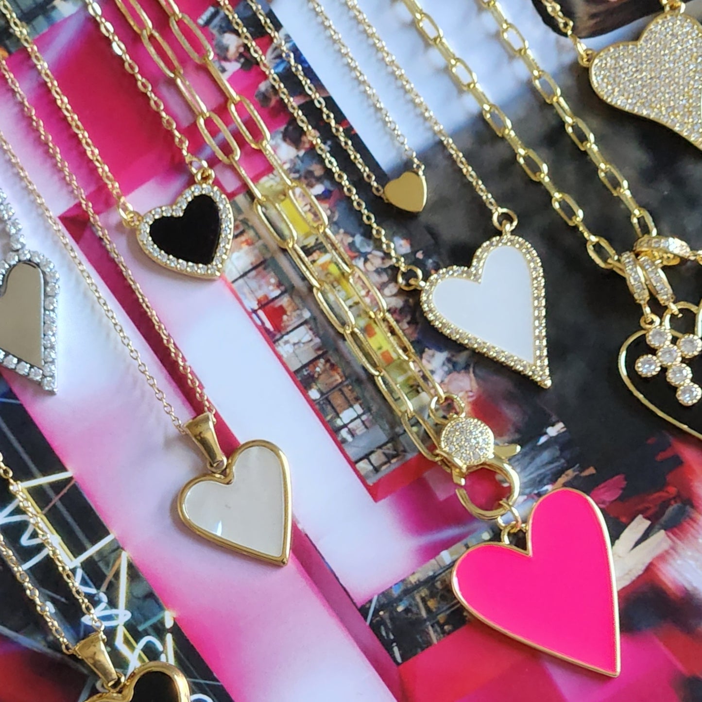 Enamel Heart Necklace
