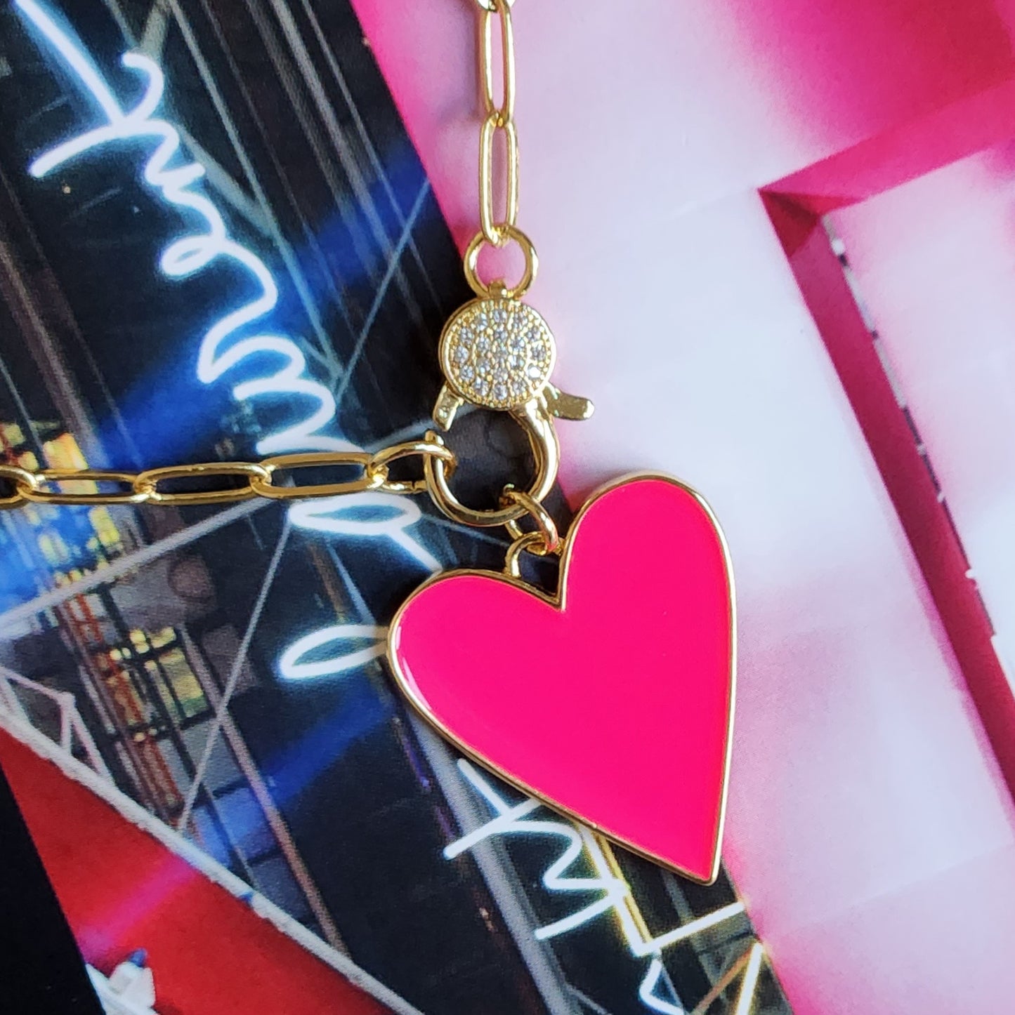 Enamel Heart Necklace