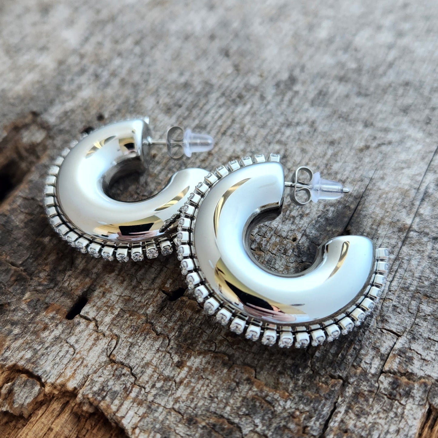 Studded Chunky Hoops