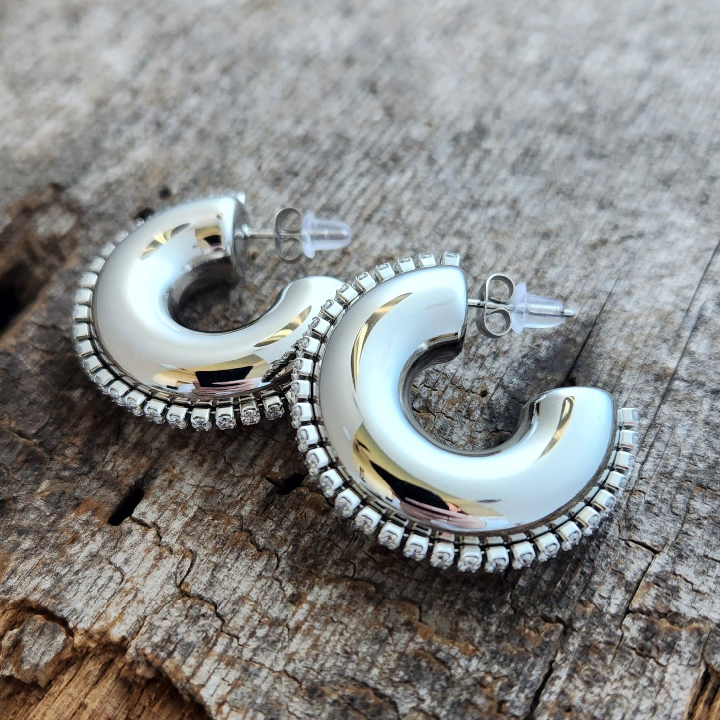 Studded Chunky Hoops