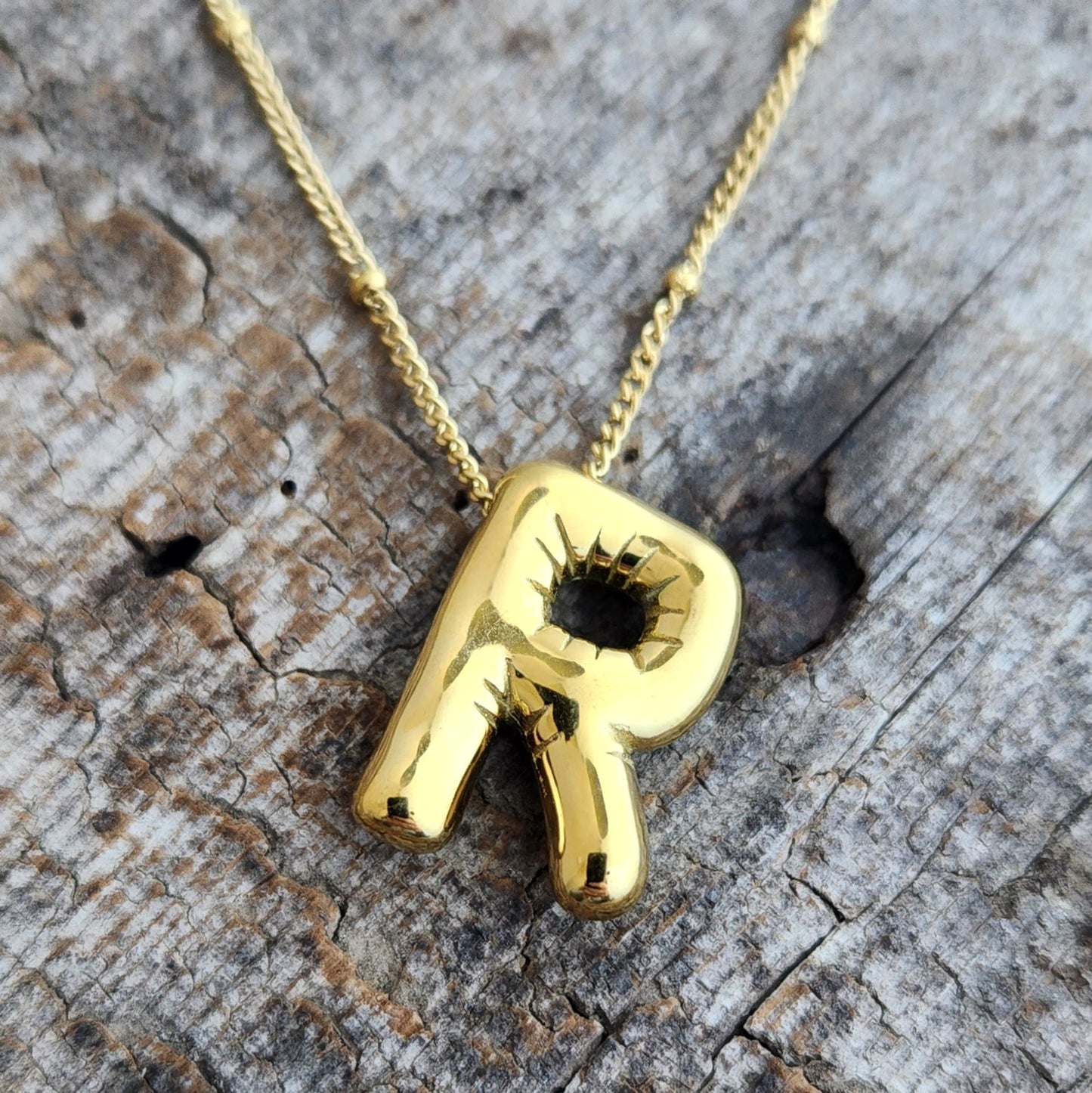 Bubble Initial Necklace