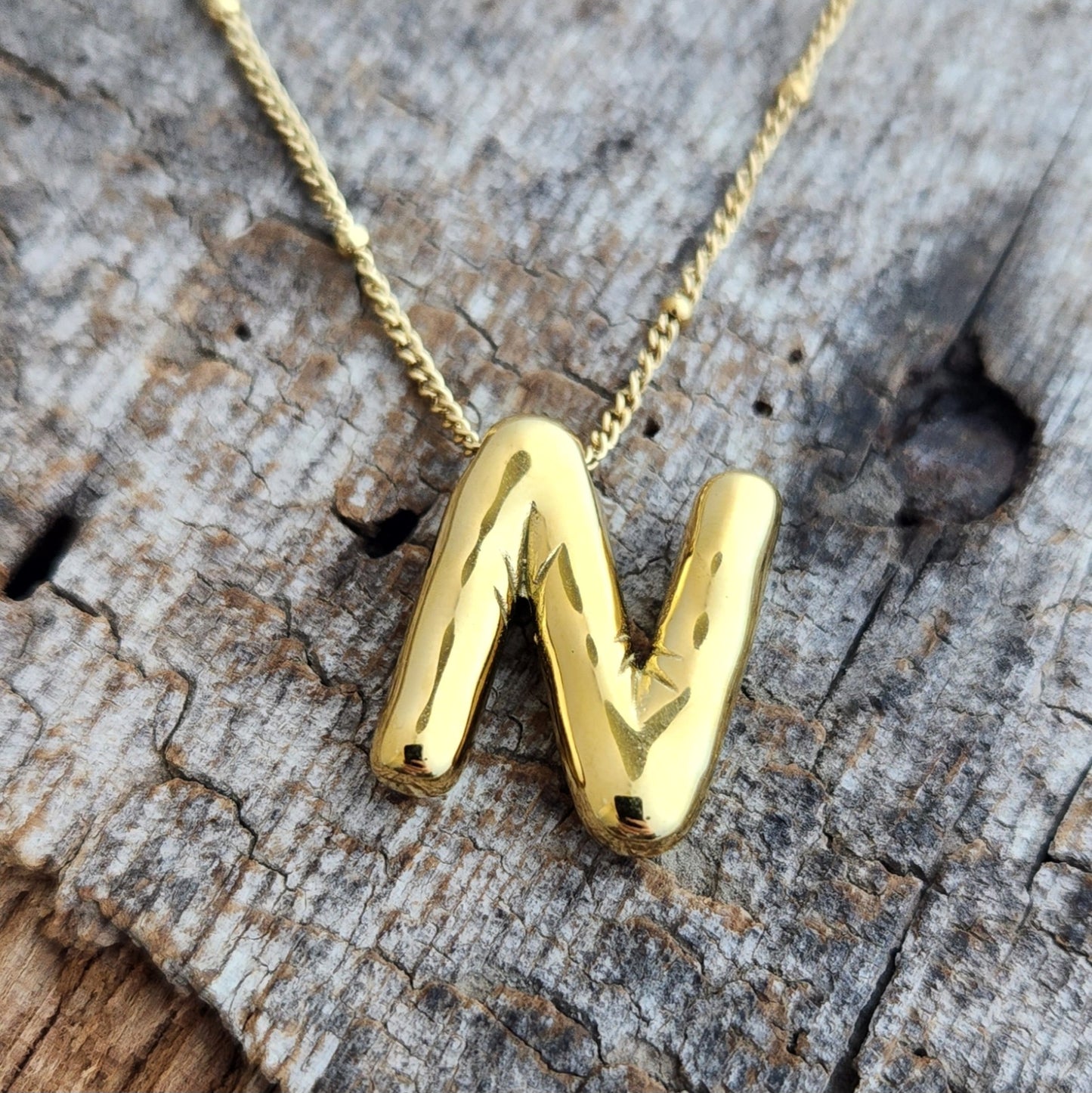 Bubble Initial Necklace