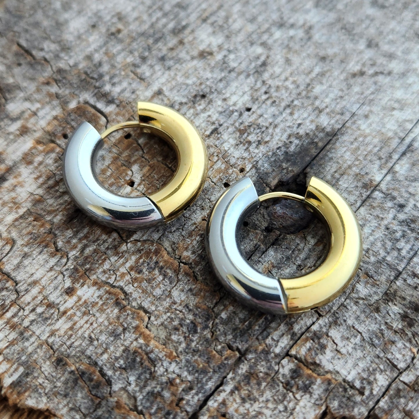 Mixed Metal Hoops