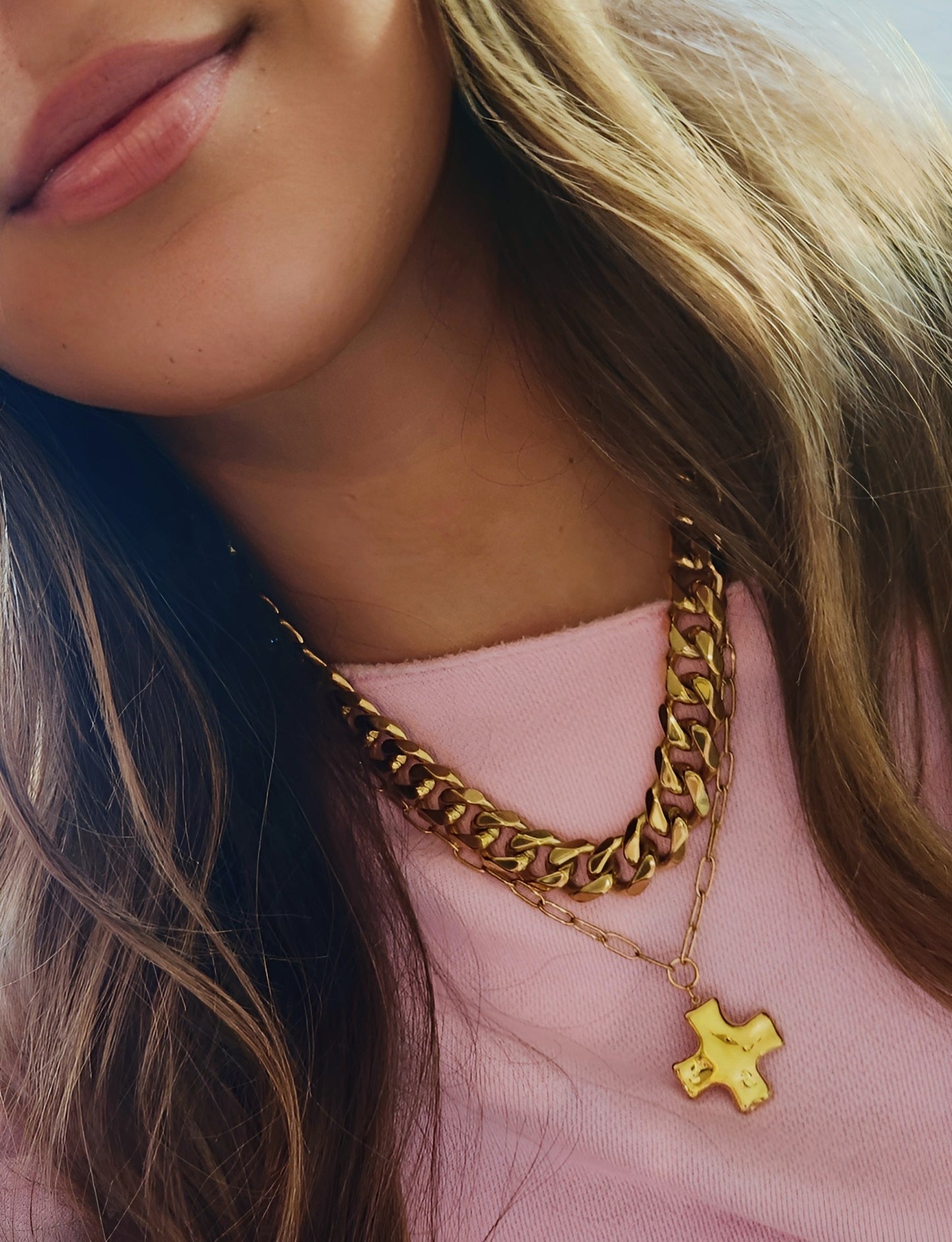 Modern Cross Necklace