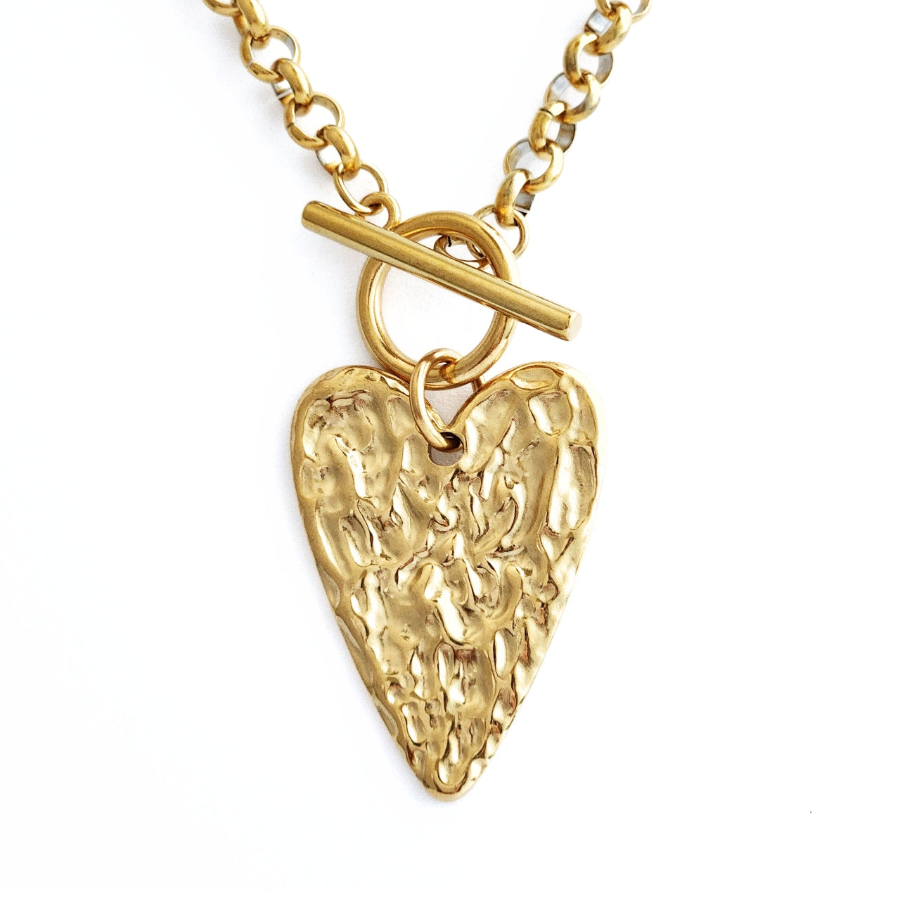 Hammered Heart Necklace