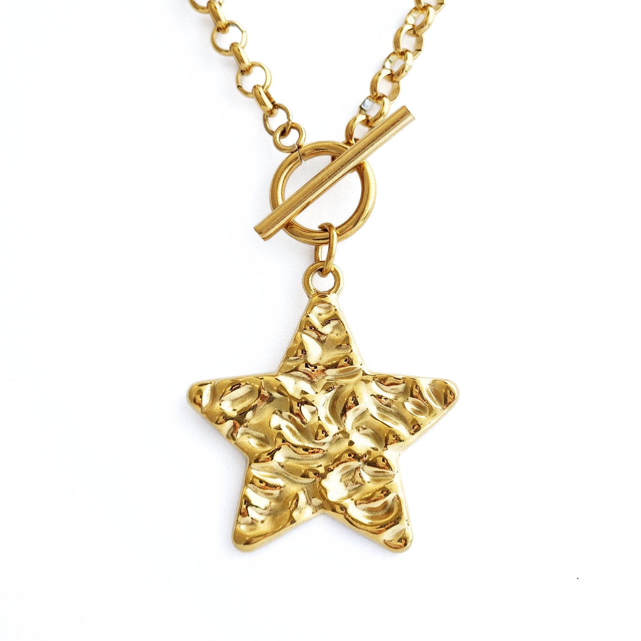 Hammered Star Necklace